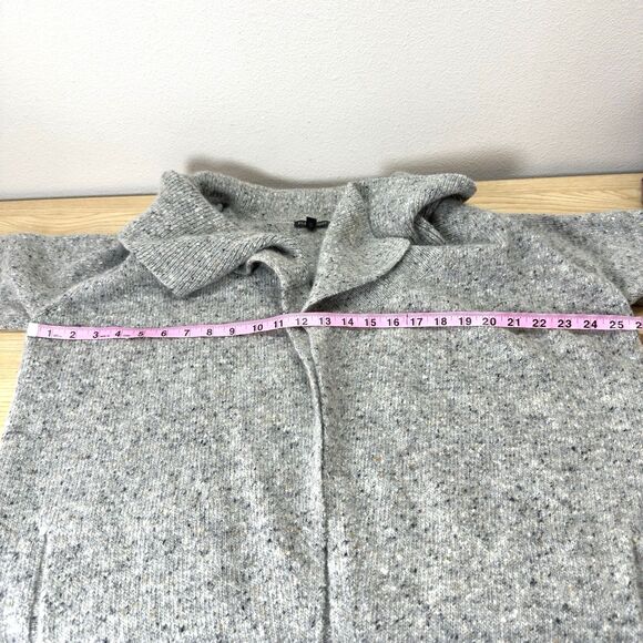 Eileen Fisher Wool Mohair Open Shawl Size XL Jacket Cardigan Speckle Office Cozy - Picture 9 of 11